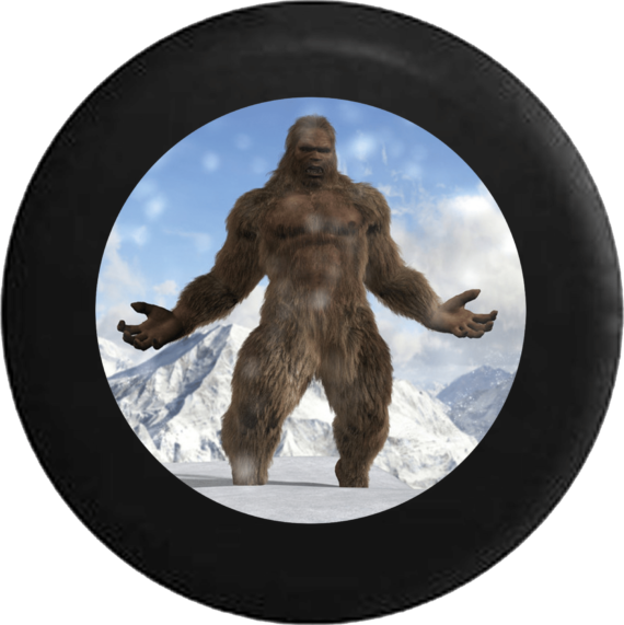 Bigfoot Yeti Sasquatch Canadian Wilderness Jeep Camper Spare Tire Cover Custom Size - V764 - Jeep Tire Covers