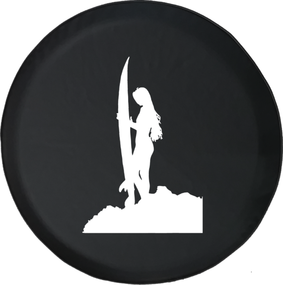 Jeep Liberty Spare Tire Cover With Surfing Girl - Jeep Tire Covers