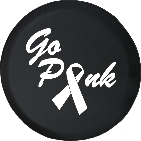 Jeep Liberty Tire Cover With Go Pink - Jeep Tire Covers