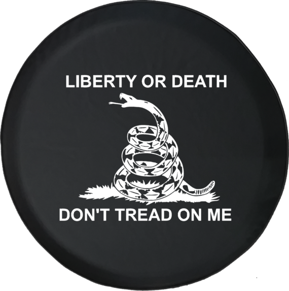 Liberty or Death Don't Tread on Me Snake Offroad Jeep RV Camper Spare Tire Cover S230 - Jeep Tire Covers