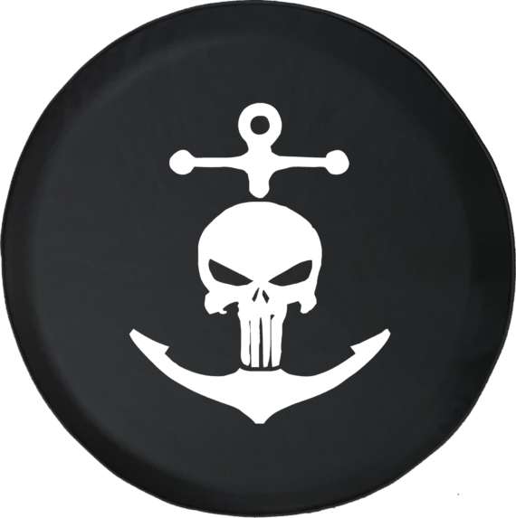 Skull Nautical Anchor Offroad Jeep RV Camper Spare Tire Cover H217 - Jeep Tire Covers