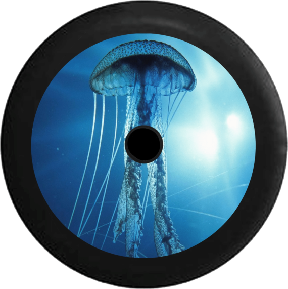 Jellyfish Sea Life Ocean Scene Spare Tire Cover - Jeep Tire Covers