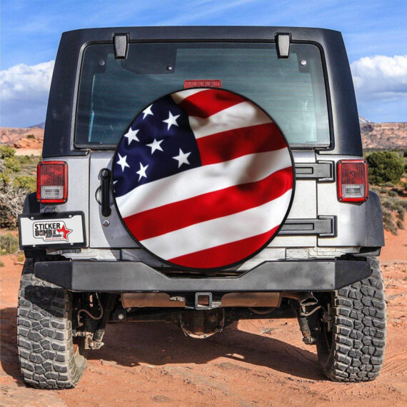 Spare Tire Cover American Flag Full Ecological Leather – Jeep Tire ...