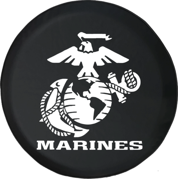 Us Marines Eagle Globe Anchor Spare Tire Cover - Jeep Tire Covers