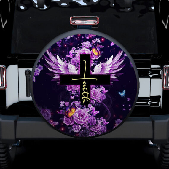 Faith Cross Car Spare Tire Covers Gift For Campers - Jeep Tire Covers