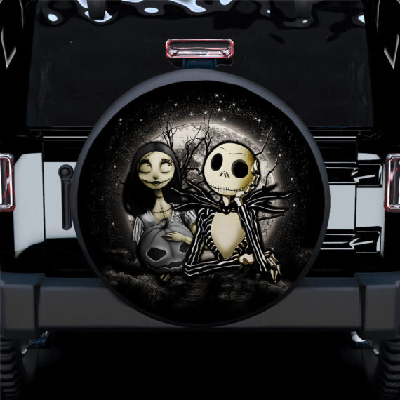 Jack And Sally Moonlight Nightmare Before Christmas Car Spare Tire Covers Gift For Campers - Jeep Tire Covers