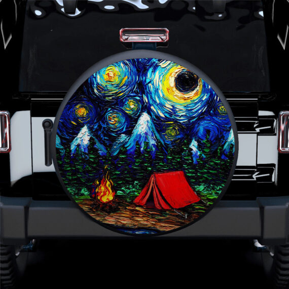 Starry Night Camping Car Spare Tire Covers Gift For Campers - Jeep Tire Covers