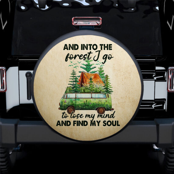 Van Forest Green Hippie Car Spare Tire Covers Gift For Campers - Jeep Tire Covers