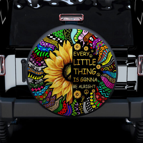 Sunflower Hippie Little Thing Colorful Jeep Car Spare Tire Covers Gift For Campers - Jeep Tire Covers