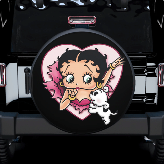 Betty Boop Puppy Car Spare Tire Gift For Campers - Jeep Tire Covers