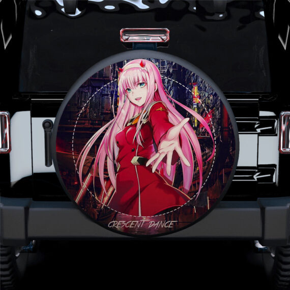 Zero Two Anime Girl Car Spare Tire Covers Gift For Campers - Jeep Tire Covers