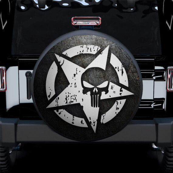 Skull Star Symbol 2 Car Spare Tire Covers Gift For Campers - Jeep Tire Covers