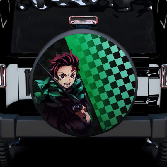 Tanjiro Style Demon Slayer Anime Car Spare Tire Covers T For Campers Jeep Tire Covers 7586