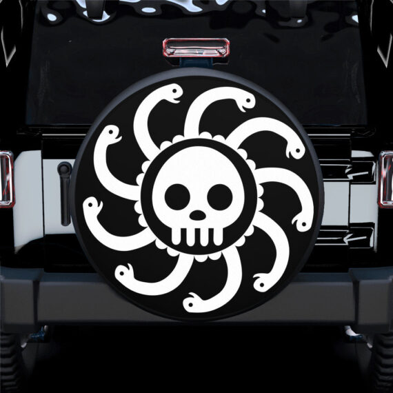 Kuja Pirates Flag Custom One Piece Anime Car Spare Tire Gift For Campers - Jeep Tire Covers