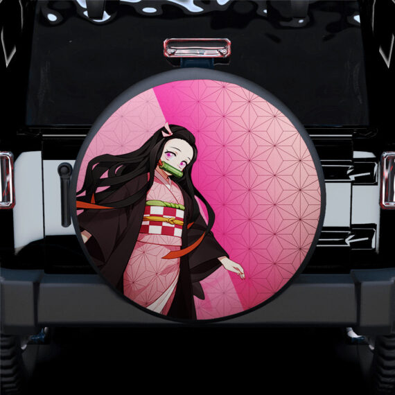 Nezuko Demon Slayer Anime Car Spare Tire Covers Gift For Campers - Jeep Tire Covers