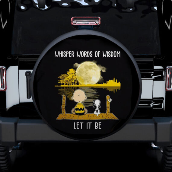 Snoopy Let It Be Car Spare Tire Covers Gift For Campers - Jeep Tire Covers