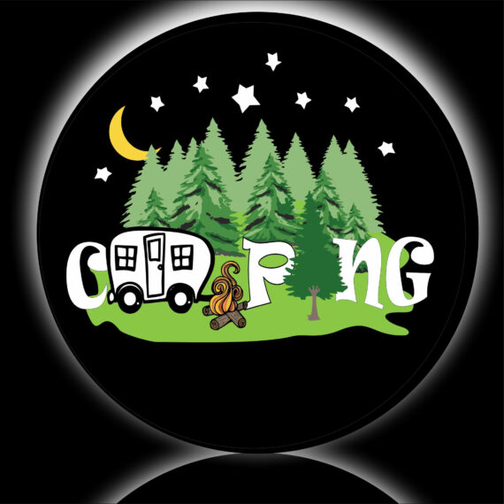 Camping CAMPER Spare Tire Cover - Jeep Tire Covers