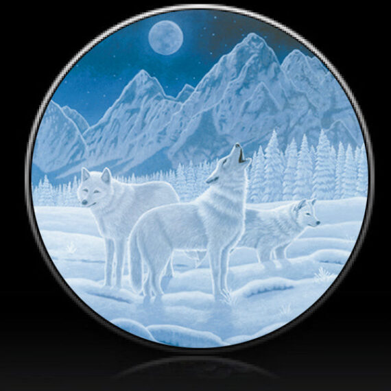 Wolf Guardians of the Night Spare Tire Cover Michael Matherly - Jeep Tire Covers