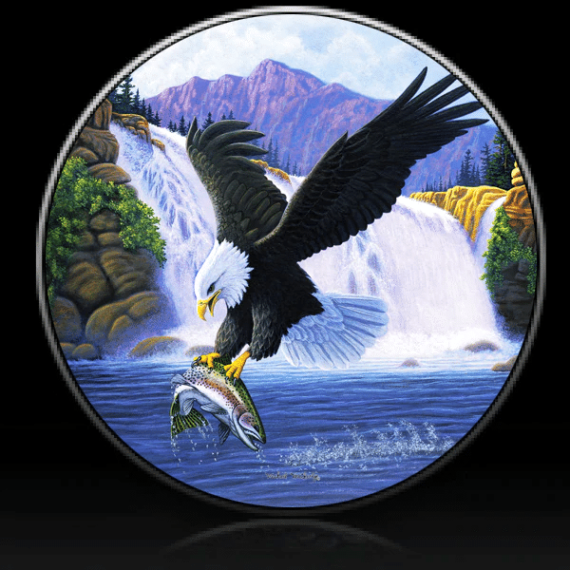 Eagle Trout Sanctuary Spare Tire Cover Michael Matherly - Jeep Tire Covers