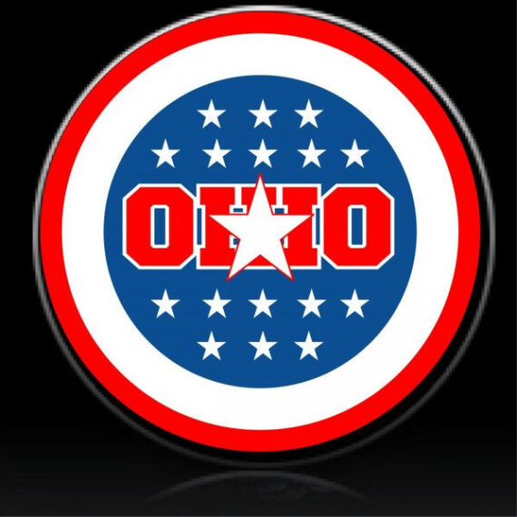 Ohio Flag Spare Tire Cover- Custom made to your exact tire size - Jeep Tire Covers