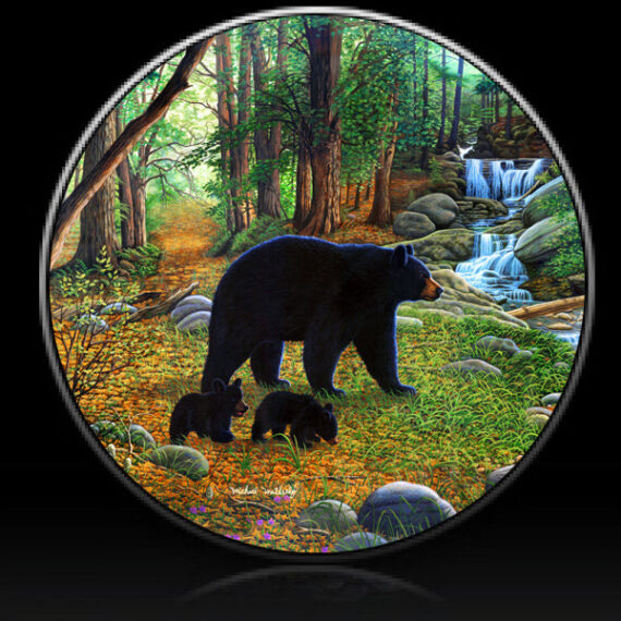 Bears with Cubs Forest Spare Tire Cover Michael Matherly - Jeep Tire Covers