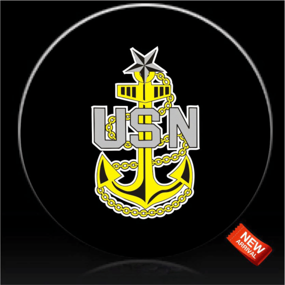 US Navy USN Senior Chief Spare Tire Cover - Jeep Tire Covers