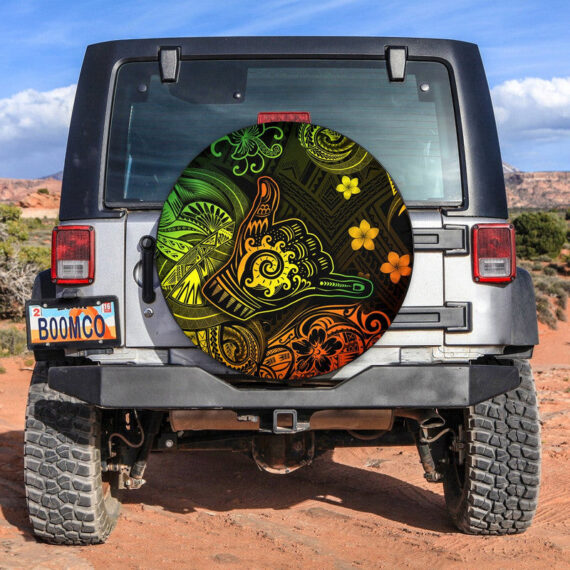 Hawaii Shaka Polynesian Spare Tire Cover Unique Style - Reggae LT8 - Jeep Tire Covers