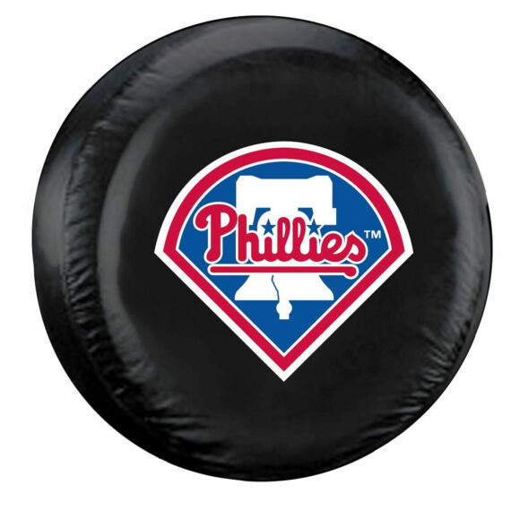 Philadelphia Phillies Black Spare Tire Cover - Jeep Tire Covers