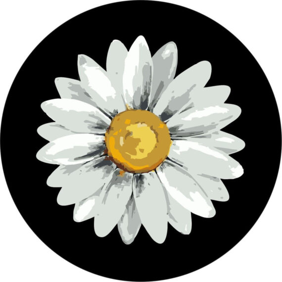 Artsy Daisy Flower Spare Tire Cover - Jeep Tire Covers