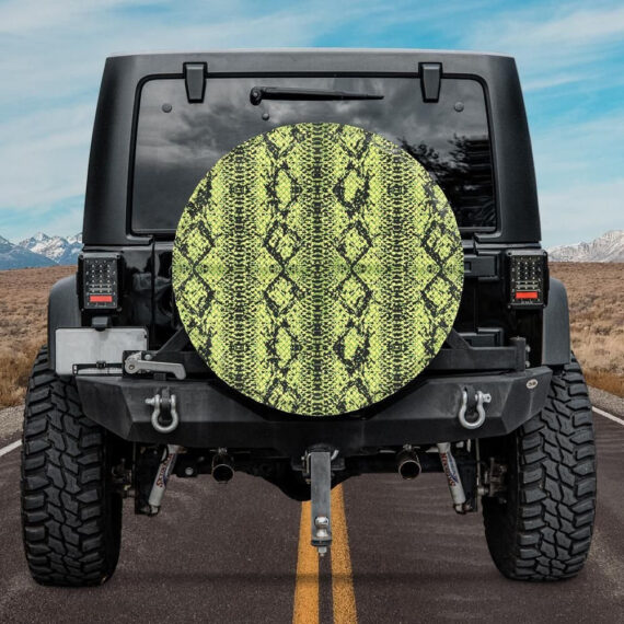 Spare Tire Cover Snake Skin pattern, Backup Camera option, Green Snake Jeep Tire Cover, Jeep girl, Jeep Accessories, Backup camera