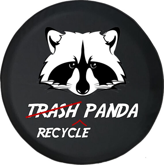 Recycle Trash Panda Funny Spare Tire Cover for Jeep, Camper, SUV With ...