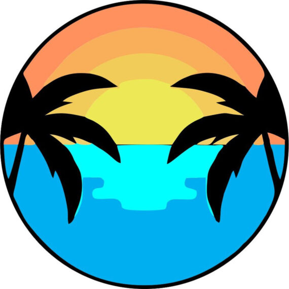 Sunset on the Water & Palm Trees Spare Tire Cover – Jeep Tire Covers ...