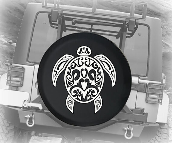 Sea Turtle Spare Tire Cover for Jeep, Camper, SUV With or Without Backup Camera Hole