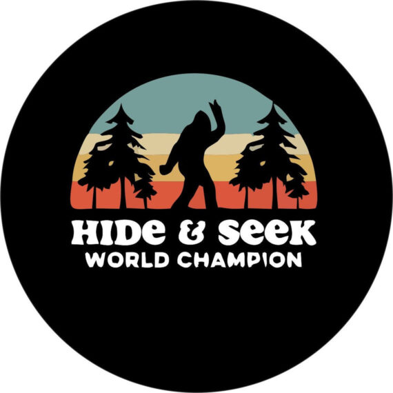 Bigfoot/Sasquatch Hide and Seek World Champion Spare Tire Cover - Jeep Tire Covers