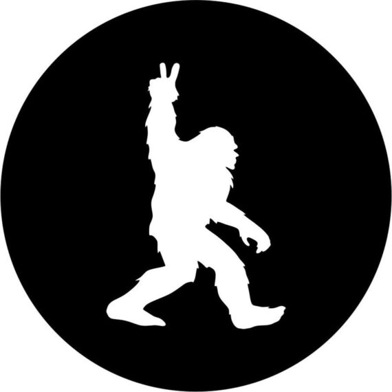 Bigfoot or Sasquatch Peace Out Spare Tire Cover - Jeep Tire Covers