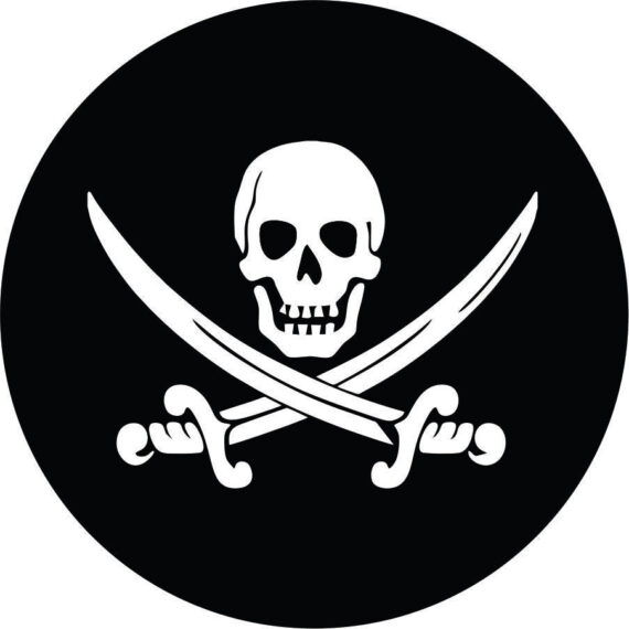 Jolly Roger Pirate Skull and Swords Spare Tire Cover - Jeep Tire Covers