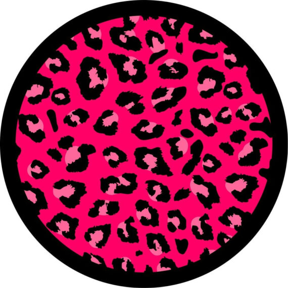Hot pink Leopard/Cheetah Print with (Tuscadero Pink) spots Spare Tire Cover