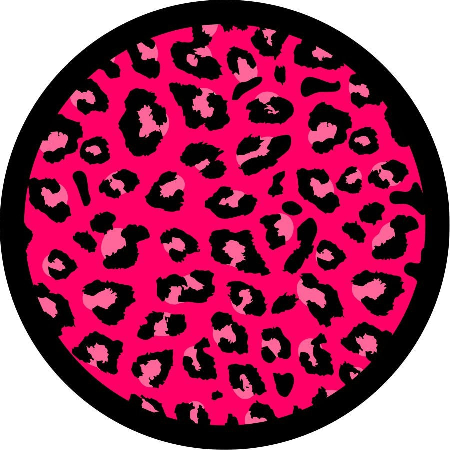 Hot pink Leopard/Cheetah Print with (Tuscadero Pink) spots Spare Tire