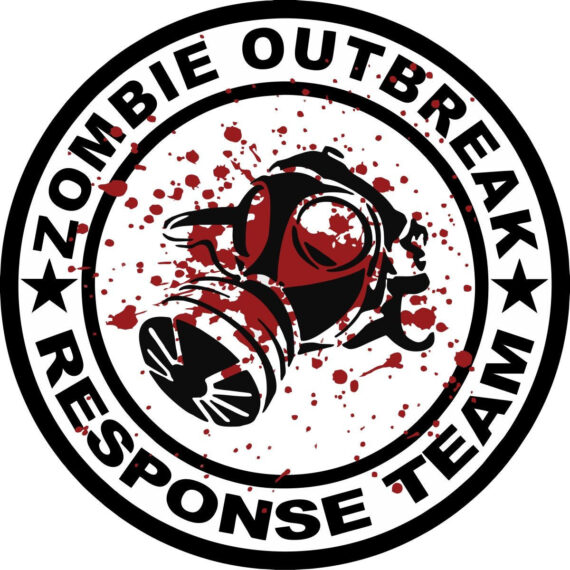 Zombie Outbreak Bio-Mask (blood Splatter) Spare Tire Cover