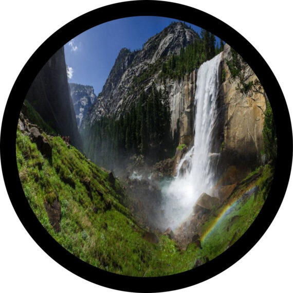 Yosemite National Park with Waterfall Spare Tire Cover - Jeep Tire Covers