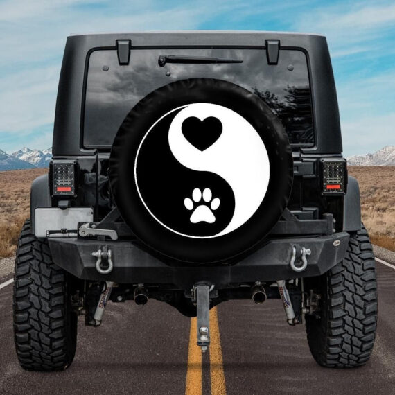 Spare Tire Cover, Ying Yang Dog Paw, Jeep Tire Cover, Car accessories ...