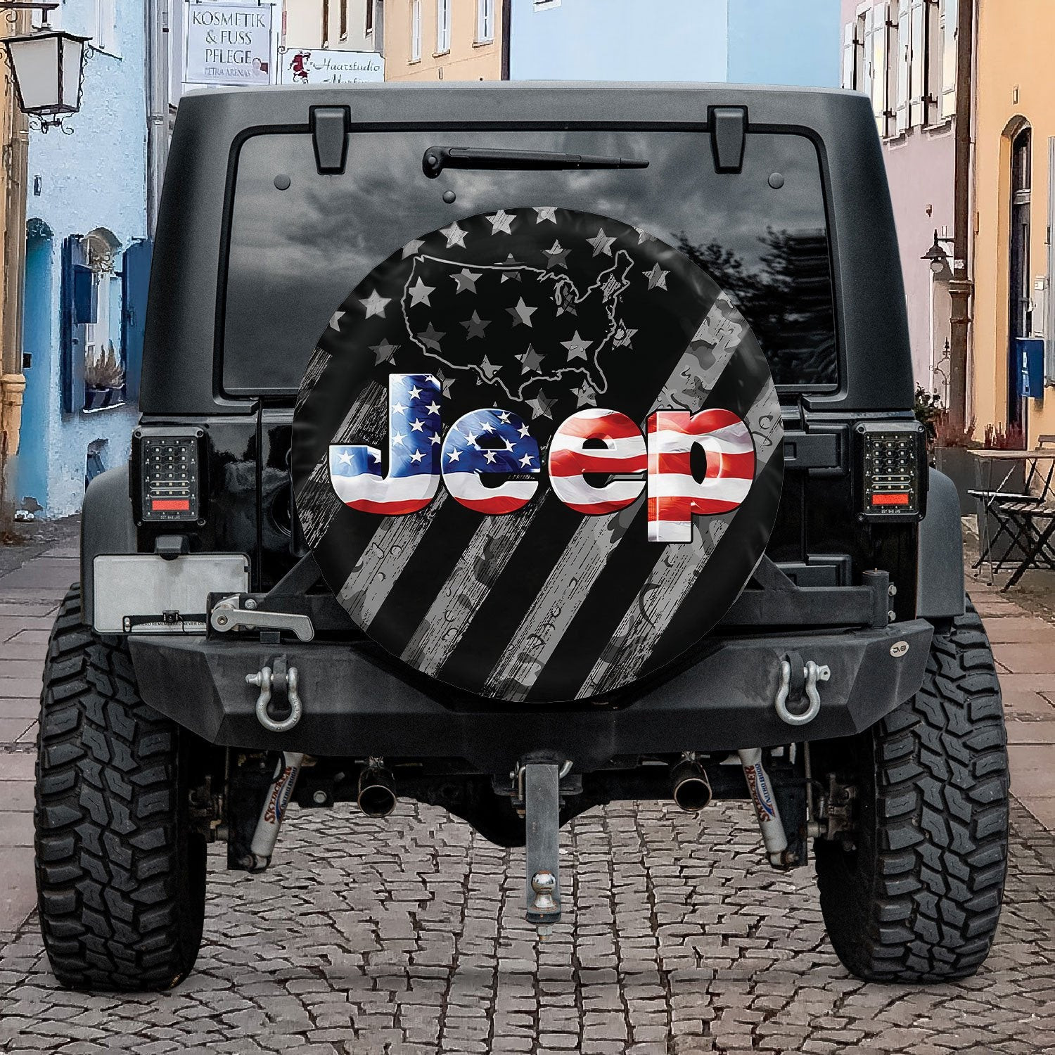 Jeep Spare Tire Cover – American Flag Jeep Spare Tire Cover Black And ...