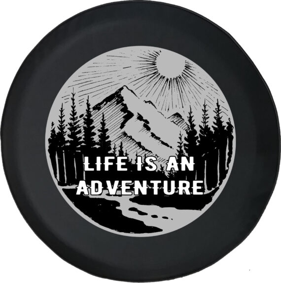 Life is an Adventure Spare Tire Cover for Jeep, Camper, SUV With or