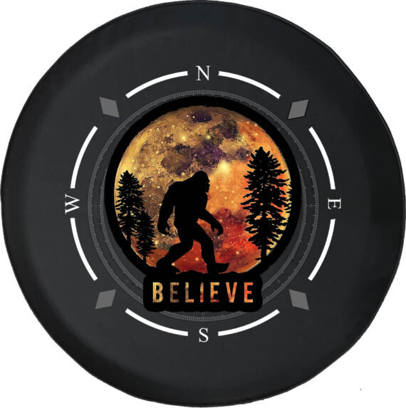 Spare Tire Cover Compass Believe Bigfoot Sasquatch Wheel Covers Fit For Suv Accessories Trailer Rv Accessories And Many Vehicles