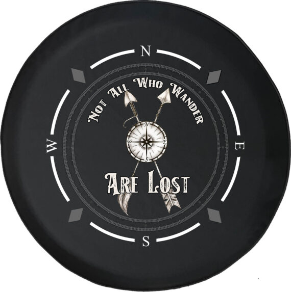 Spare Tire Cover Compass Not All Who Wander Are Lost Compass Wheel Covers Fit For Suv Accessories Trailer Rv Accessories And Many Vehicles