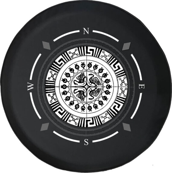 Spare Tire Cover Compass Ancient Greek Compass Wheel Covers Fit For Suv Accessories Trailer Rv Accessories And Many Vehicles