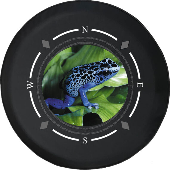 Spare Tire Cover Compass Bright Blue Spotted Tree Frog In The Rainforest Wheel Covers Fit For Suv Accessories Trailer Rv Accessories And Many Vehicles