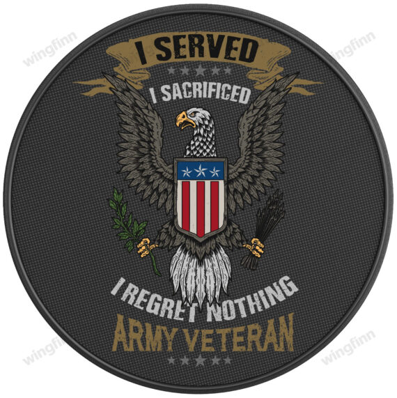 American Eagle Army Veteran Spare Tire Cover - Jeep Tire Covers