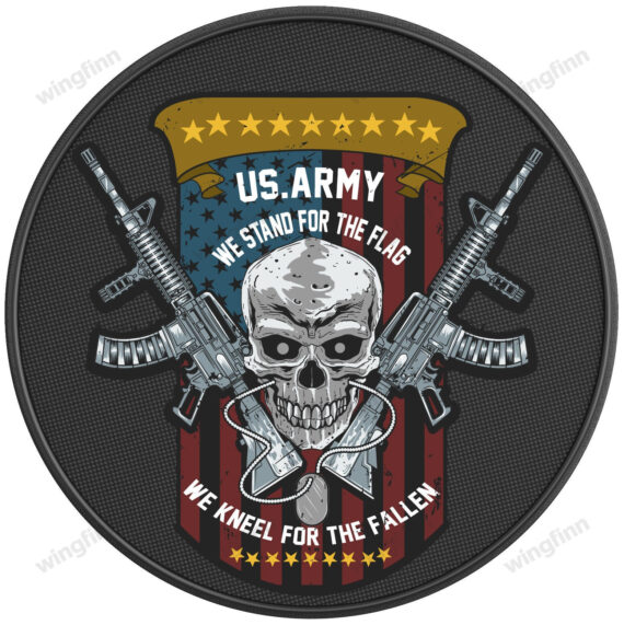 Us Army Skull And Guns Spare Tire Cover Spare Tire Cover - Jeep Tire Covers