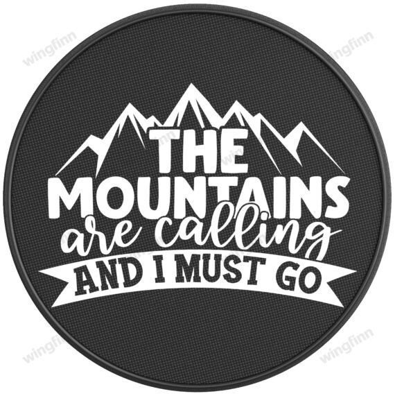 The Mountains Are Calling Bronco Spare Tire Cover - Jeep Tire Covers